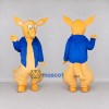 Custom Orange and Blue Kangaroo in a Jacket Mascot Costume Adult Full Body Suit for School Events Custom Orange and Blue Kangaroo in a Jacket Mascot Costume Adult Full Body Suit for School Events