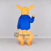 Custom Orange and Blue Kangaroo in a Jacket Mascot Costume Adult Full Body Suit for School Events Custom Orange and Blue Kangaroo in a Jacket Mascot Costume Adult Full Body Suit for School Events