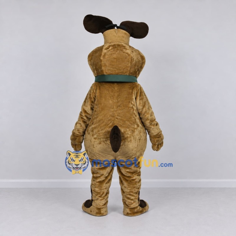 Custom Brown and Black Dog with a Collar Mascot Costume Adult Full Body Suit for Community Events Custom Brown and Black Dog with a Collar Mascot Costume Adult Full Body Suit for Community Events