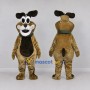 Custom Brown and Black Dog with a Collar Mascot Costume Adult Full Body Suit for Community Events