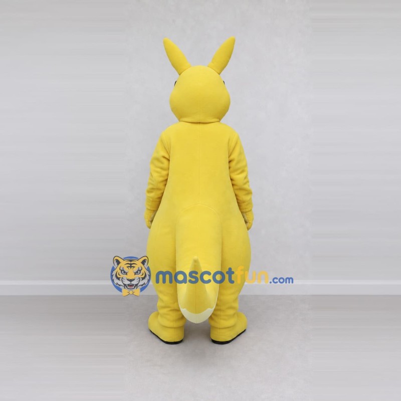 Custom Yellow and Cream Kangaroo in Sunglasses Mascot Costume Adult Full Body Suit for Outdoor Events Custom Yellow and Cream Kangaroo in Sunglasses Mascot Costume Adult Full Body Suit for Outdoor Events