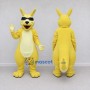 Custom Yellow and Cream Kangaroo in Sunglasses Mascot Costume Adult Full Body Suit for Outdoor Events