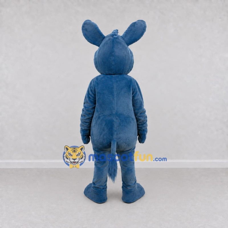 Custom Blue and Light Blue Rabbit Character Mascot Costume Adult Full Body Suit for School Events Custom Blue and Light Blue Rabbit Character Mascot Costume Adult Full Body Suit for School Events