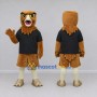 Custom Brown and Black Owl in Sportswear Mascot Costume Adult Full Body Suit for Sports Events