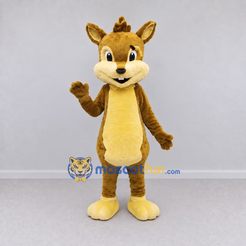 Custom Brown and Yellow Animal Character Mascot Costume Adult Full Body Suit for School Events Custom Brown and Yellow Animal Character Mascot Costume Adult Full Body Suit for School Events
