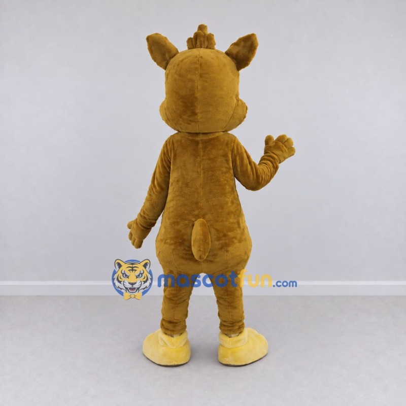 Custom Brown and Yellow Animal Character Mascot Costume Adult Full Body Suit for School Events Custom Brown and Yellow Animal Character Mascot Costume Adult Full Body Suit for School Events