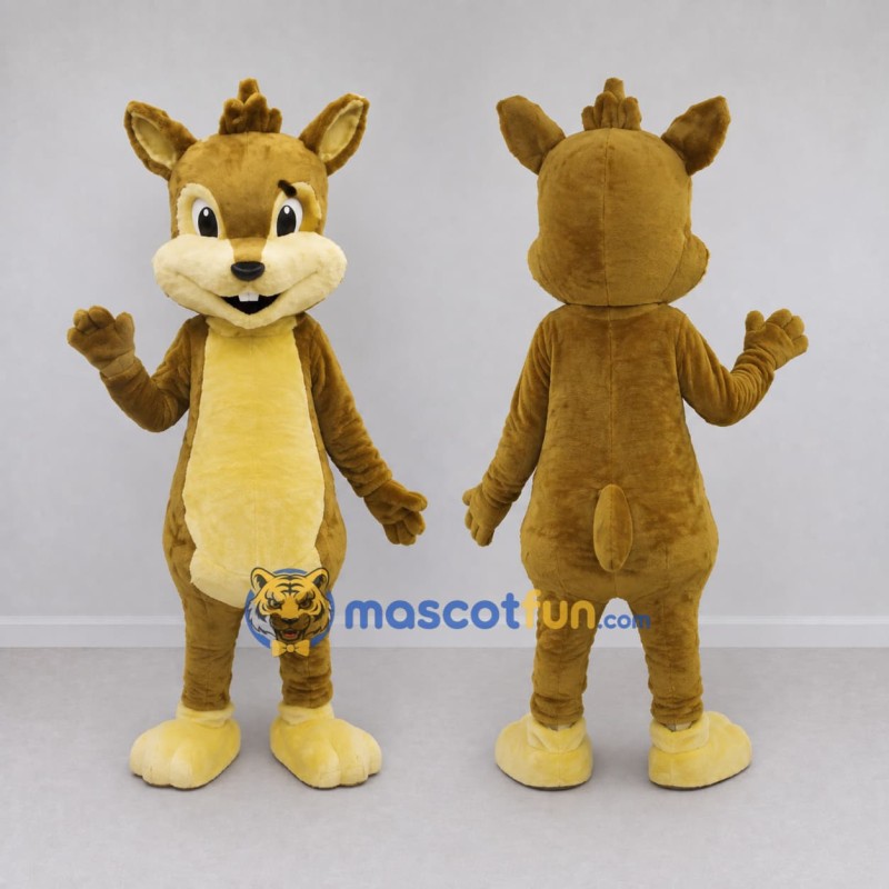 Custom Brown and Yellow Animal Character Mascot Costume Adult Full Body Suit for School Events Custom Brown and Yellow Animal Character Mascot Costume Adult Full Body Suit for School Events