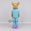 Custom Tan and Light Blue Rabbit in a Tracksuit Mascot Costume Adult Full Body Suit for School Events Custom Tan and Light Blue Rabbit in a Tracksuit Mascot Costume Adult Full Body Suit for School Events