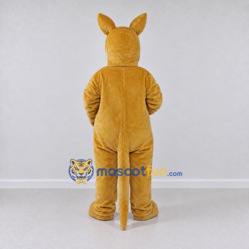 Custom Golden Tan and White Kangaroo Mascot Costume Adult Full Body Suit for Wildlife Events