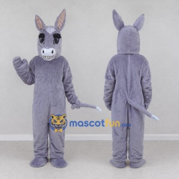 Custom Gray Donkey Mascot Costume Adult Full Body Suit for Farm Events