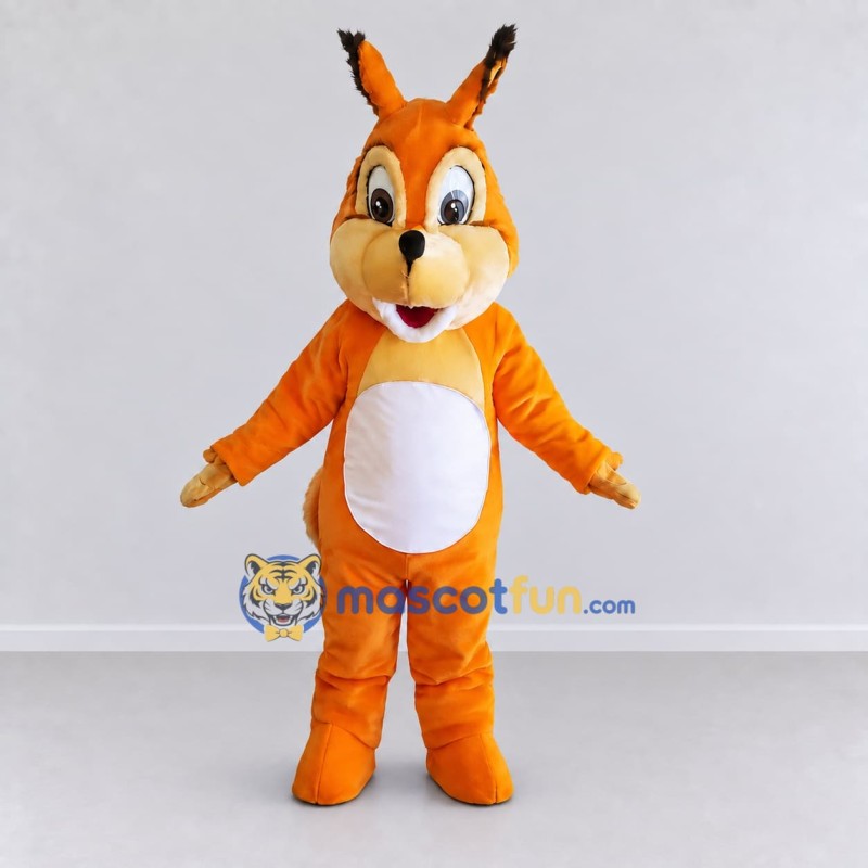 Custom Orange and White Squirrel Mascot Costume Adult Full Body Suit for Wildlife Events Custom Orange and White Squirrel Mascot Costume Adult Full Body Suit for Wildlife Events