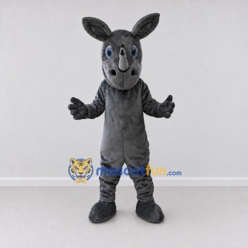 Custom Dark Gray Rhinoceros Character Mascot Costume Adult Full Body Suit for Wildlife Events Custom Dark Gray Rhinoceros Character Mascot Costume Adult Full Body Suit for Wildlife Events