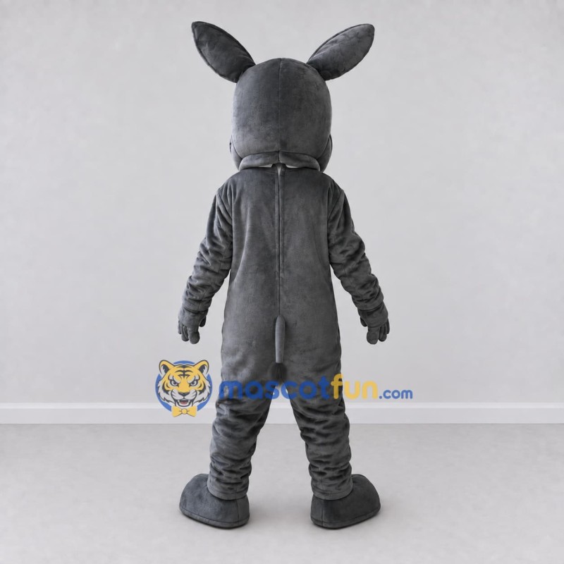 Custom Dark Gray Rhinoceros Character Mascot Costume Adult Full Body Suit for Wildlife Events
