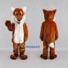 Custom Brown and White Fox Mascot Costume Adult Full Body Suit for Wildlife Events Custom Brown and White Fox Mascot Costume Adult Full Body Suit for Wildlife Events
