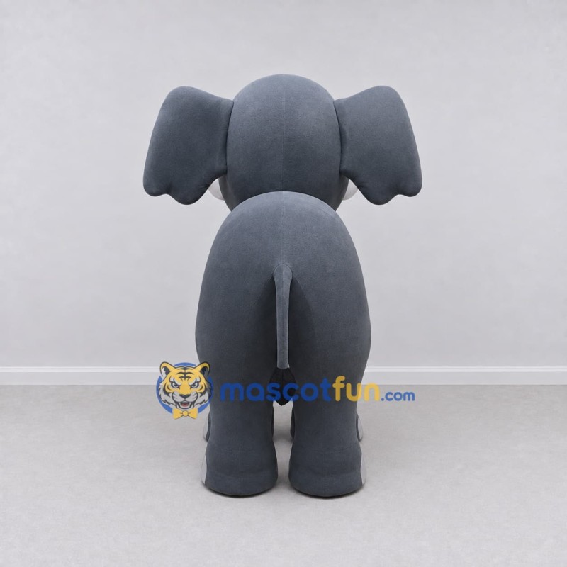 Custom Gray and Pink Four-Legged Elephant Mascot Costume Adult Full Body Suit for Wildlife Events Custom Gray and Pink Four-Legged Elephant Mascot Costume Adult Full Body Suit for Wildlife Events