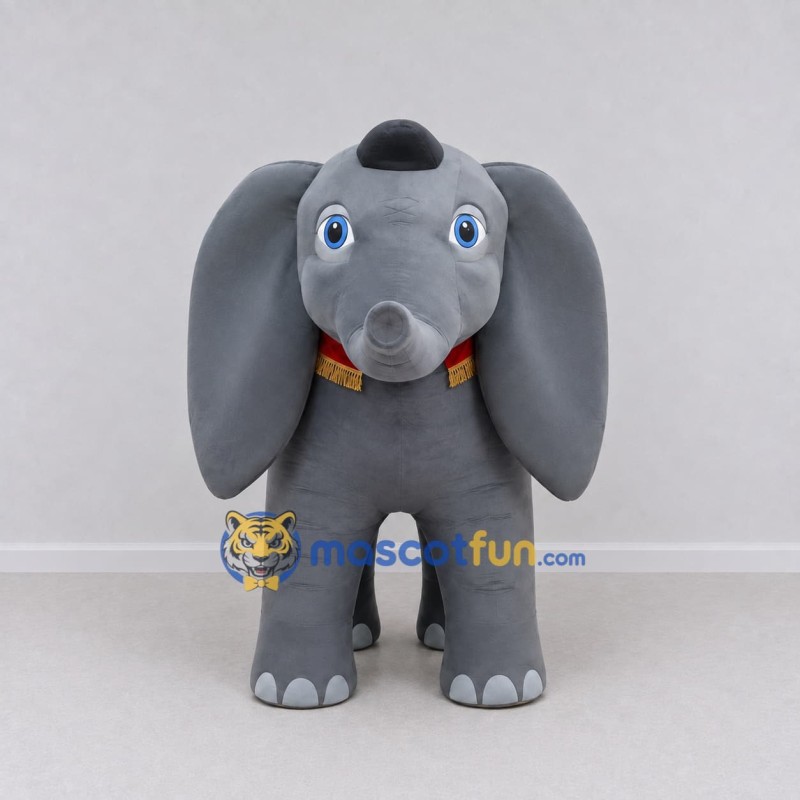 Custom Gray and Red Elephant with a Saddle Blanket Mascot Costume Adult Full Body Suit for Theme Parties Custom Gray and Red Elephant with a Saddle Blanket Mascot Costume Adult Full Body Suit for Theme Parties