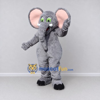 Custom Gray and Pink Elephant Mascot Costume Adult Full Body Suit for Wildlife Events