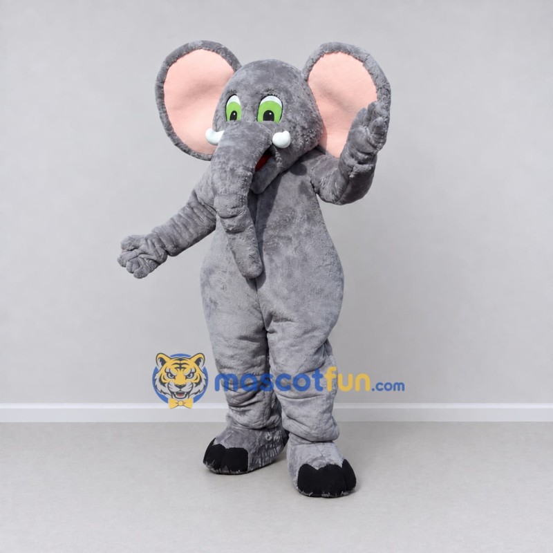 Custom Gray and Pink Elephant Mascot Costume Adult Full Body Suit for Wildlife Events Custom Gray and Pink Elephant Mascot Costume Adult Full Body Suit for Wildlife Events