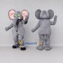 Custom Gray and Pink Elephant Mascot Costume Adult Full Body Suit for Wildlife Events