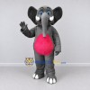 Custom Gray and Pink Elephant with a Pink Belly Mascot Costume Adult Full Body Suit for School Events Custom Gray and Pink Elephant with a Pink Belly Mascot Costume Adult Full Body Suit for School Events