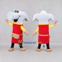 Custom Gray and Red Elephant in an Apron Mascot Costume Adult Full Body Suit for Community Events