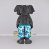 Custom Gray and Blue Elephant in Floral Shorts Mascot Costume Adult Full Body Suit for Summer Events Custom Gray and Blue Elephant in Floral Shorts Mascot Costume Adult Full Body Suit for Summer Events