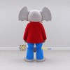 Custom Gray and Red Elephant in a Shirt and Pants Mascot Costume Adult Full Body Suit for School Events Custom Gray and Red Elephant in a Shirt and Pants Mascot Costume Adult Full Body Suit for School Events