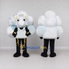 Custom White and Black Thundercloud Mascot Costume Adult Full Body Suit for School Events Custom White and Black Thundercloud Mascot Costume Adult Full Body Suit for School Events