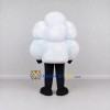 Custom White and Black Thundercloud Mascot Costume Adult Full Body Suit for School Events Custom White and Black Thundercloud Mascot Costume Adult Full Body Suit for School Events