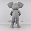 Custom Gray and Pink Elephant with a Scarf Mascot Costume Adult Full Body Suit for School Events Custom Gray and Pink Elephant with a Scarf Mascot Costume Adult Full Body Suit for School Events