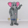 Custom Gray and Pink Elephant Mascot Costume Adult Full Body Suit for Wildlife Events