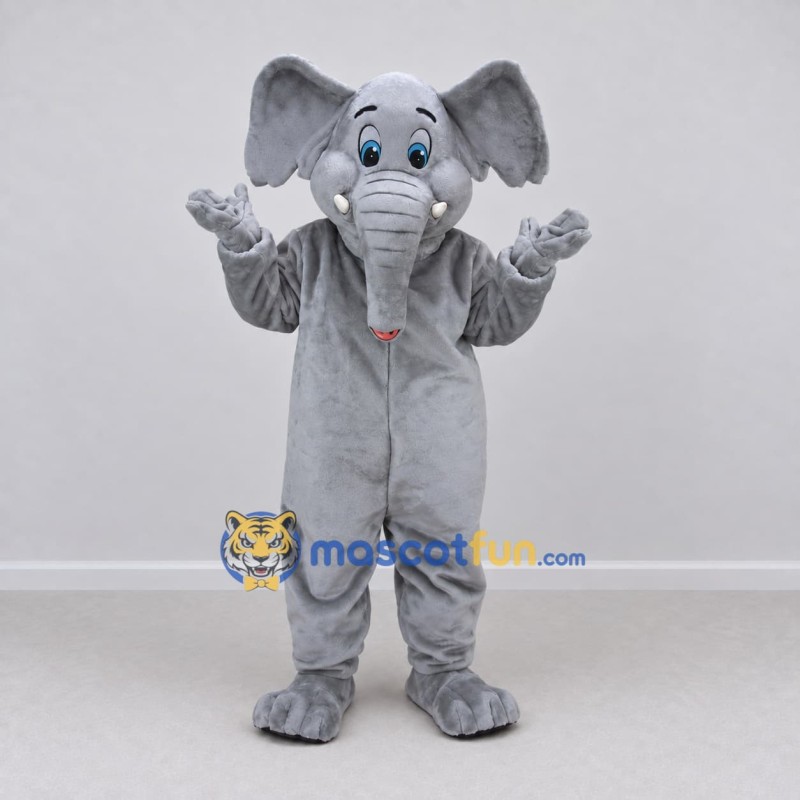 Custom Gray Elephant Mascot Costume Adult Full Body Suit for Wildlife Events Custom Gray Elephant Mascot Costume Adult Full Body Suit for Wildlife Events