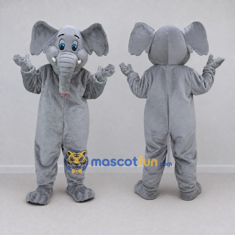 Custom Gray Elephant Mascot Costume Adult Full Body Suit for Wildlife Events Custom Gray Elephant Mascot Costume Adult Full Body Suit for Wildlife Events
