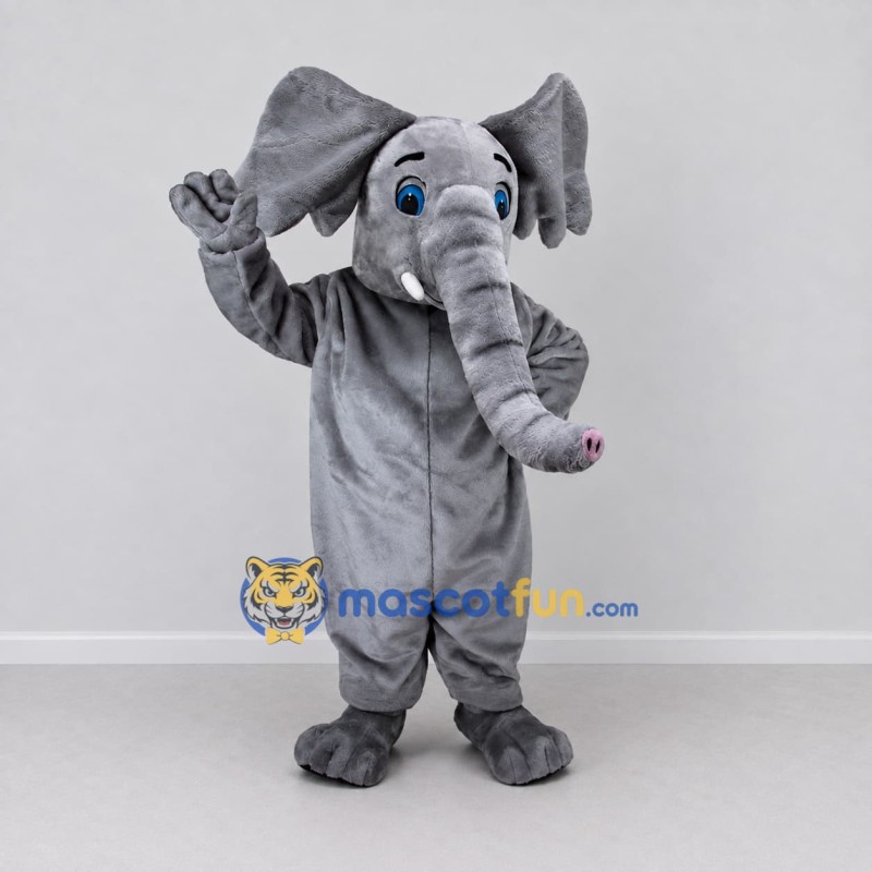 Custom Gray Elephant Mascot Costume Adult Full Body Suit for Wildlife Events Custom Gray Elephant Mascot Costume Adult Full Body Suit for Wildlife Events