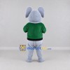 Custom Gray and Green Elephant in a Belted Shirt Mascot Costume Adult Full Body Suit for School Events