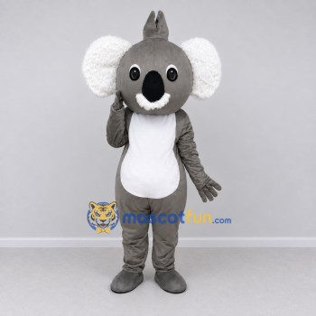 Custom Gray and White Koala Mascot Costume Adult Full Body Suit for Wildlife Events Custom Gray and White Koala Mascot Costume Adult Full Body Suit for Wildlife Events