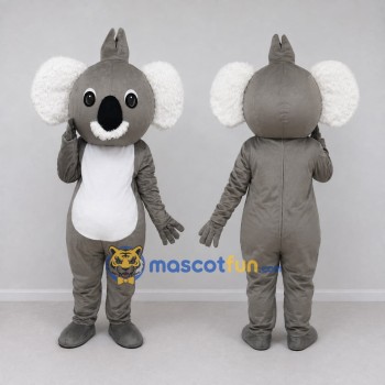 Custom Gray and White Koala Mascot Costume Adult Full Body Suit for Wildlife Events