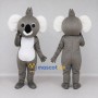 Custom Gray and White Koala Mascot Costume Adult Full Body Suit for Wildlife Events