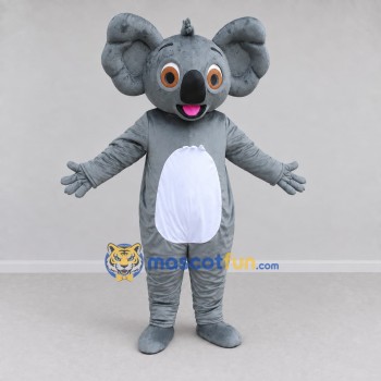 Custom Gray and White Koala Character Mascot Costume Adult Full Body Suit for Wildlife Events Custom Gray and White Koala Character Mascot Costume Adult Full Body Suit for Wildlife Events