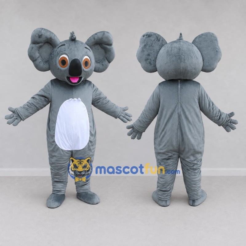 Custom Gray and White Koala Character Mascot Costume Adult Full Body Suit for Wildlife Events Custom Gray and White Koala Character Mascot Costume Adult Full Body Suit for Wildlife Events