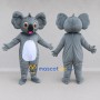Custom Gray and White Koala Character Mascot Costume Adult Full Body Suit for Wildlife Events