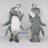 Custom Gray and White Mosquito Mascot Costume Adult Full Body Suit for School Events Custom Gray and White Mosquito Mascot Costume Adult Full Body Suit for School Events