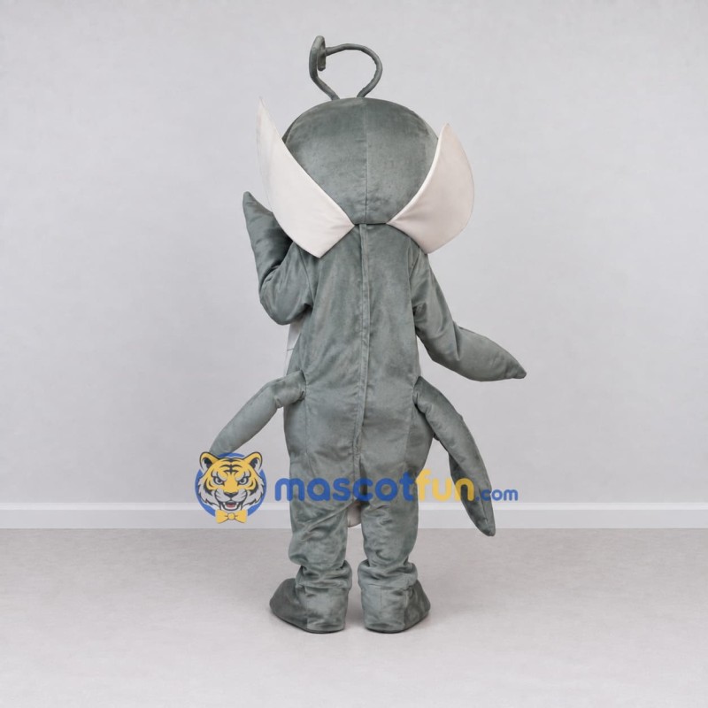 Custom Gray and White Mosquito Mascot Costume Adult Full Body Suit for School Events Custom Gray and White Mosquito Mascot Costume Adult Full Body Suit for School Events