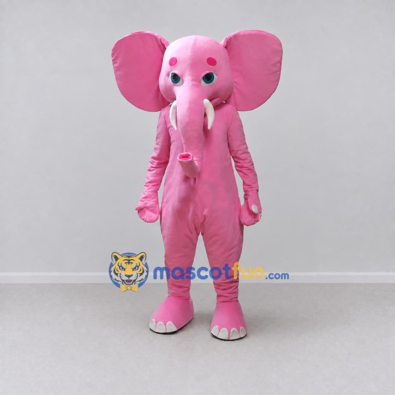 Custom Pink Elephant Mascot Costume Adult Full Body Suit for School Events Custom Pink Elephant Mascot Costume Adult Full Body Suit for School Events