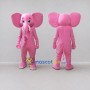 Custom Pink Elephant Mascot Costume Adult Full Body Suit for School Events