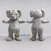 Custom Light Gray Elephant Character Mascot Costume Adult Full Body Suit for School Events Custom Light Gray Elephant Character Mascot Costume Adult Full Body Suit for School Events