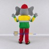 Custom Gray and Multicolor Elephant in a Tracksuit and Cap Mascot Costume Adult Full Body Suit for Sports Events Custom Gray and Multicolor Elephant in a Tracksuit and Cap Mascot Costume Adult Full Body Suit for Sports Events
