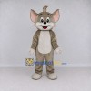 Custom Gray and White Cat Character Mascot Costume Adult Full Body Suit for School Events Custom Gray and White Cat Character Mascot Costume Adult Full Body Suit for School Events