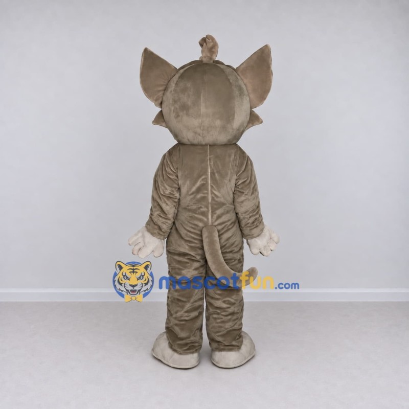 Custom Gray and White Cat Character Mascot Costume Adult Full Body Suit for School Events Custom Gray and White Cat Character Mascot Costume Adult Full Body Suit for School Events