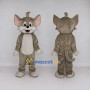 Custom Gray and White Cat Character Mascot Costume Adult Full Body Suit for School Events